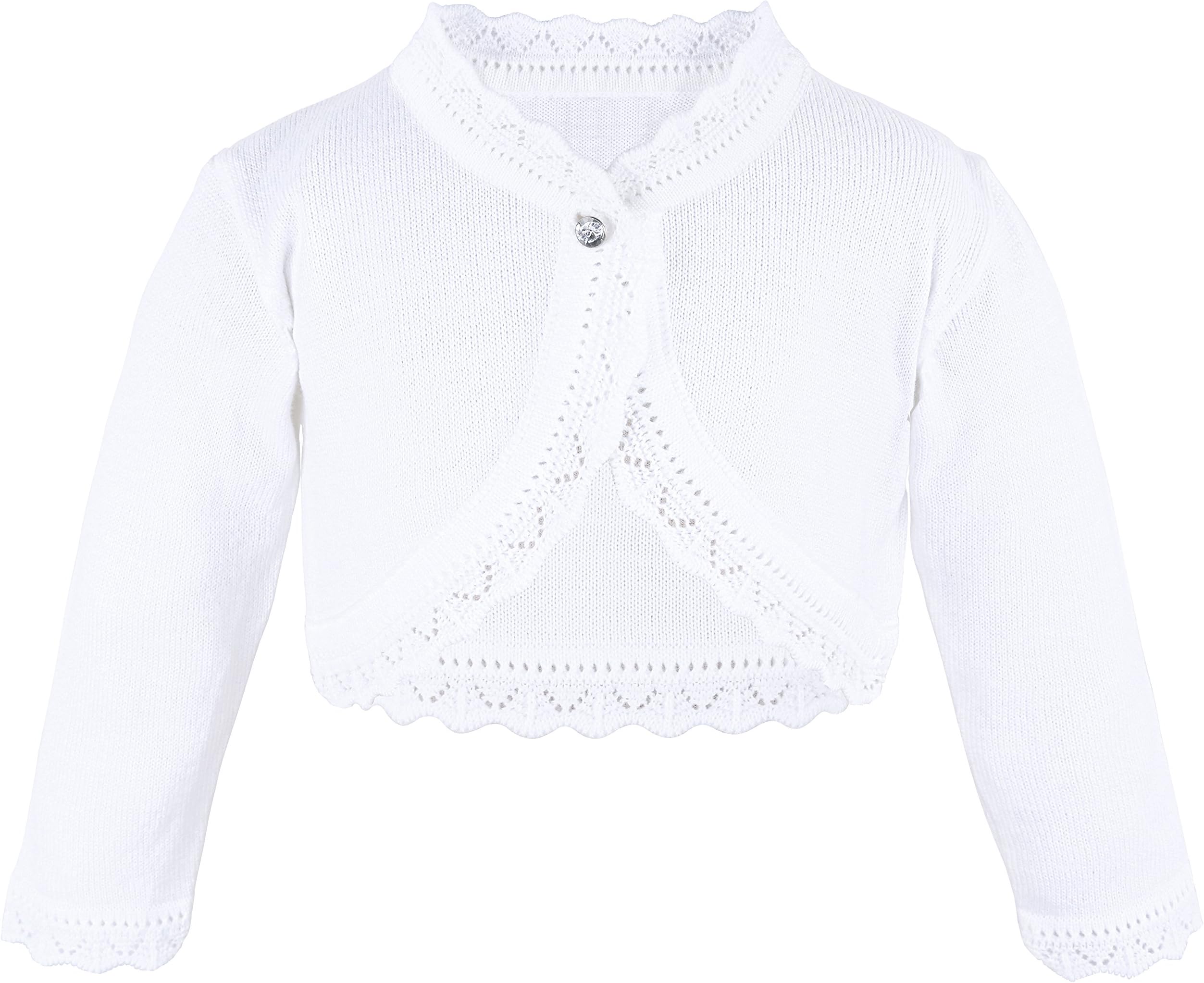 LilaxLittle Girls' Knit Long Sleeve Button Closure Bolero Cardigan Shrug