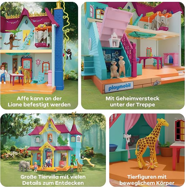 PLAYMOBIL | Animals & Friends | Kunterbunte Tier-Villa | Spielzeug ab 4 Jahren | Geschenk für Kinder | Fördert Kreativität & Umgang mit Tieren | Mit Tieren, Figuren & Zubehör | 71852 - 4