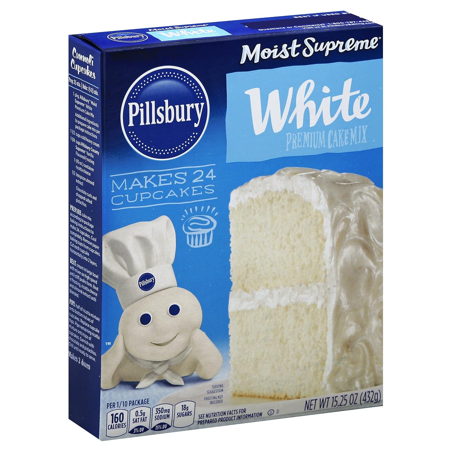 Pillsbury Cake Mix Moist Supreme Classic White, 15.25 oz