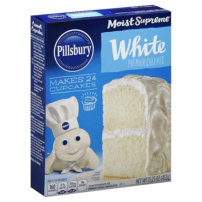 Pillsbury Cake Mix Moist Supreme Classic White, 15.25 oz White Cake Mix Pudding