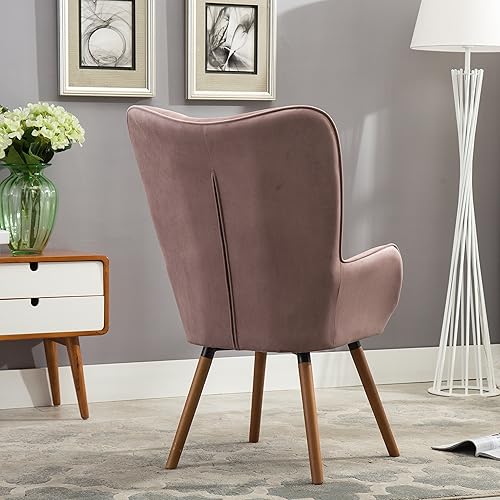 Miniatura 35 de Roundhill Furniture - Silla decorativa doarnin contemporánea de terciopelo sedoso con respaldo de botones, Tela, Amarillo