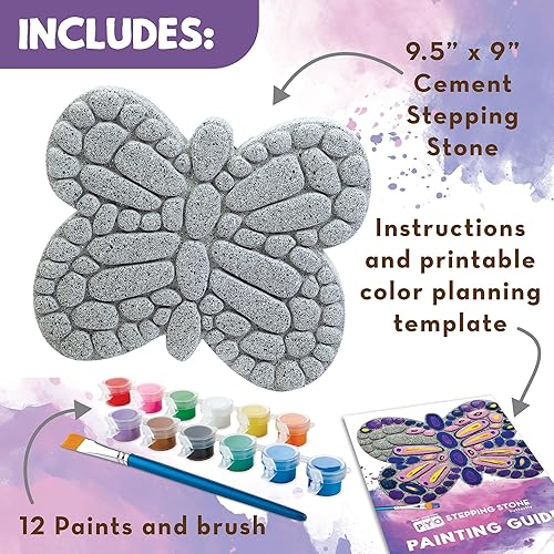 Miniatura 2 de MindWare pinta tu propia piedra escalonada, Mariposa