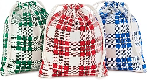 Miniatura 7 de Hallmark Set de bolsa de regalo de Navidad con jareta con cordón