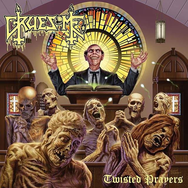 Twisted Prayers (Vinil Translúcido / Azul) por Gruesome, capa do álbum