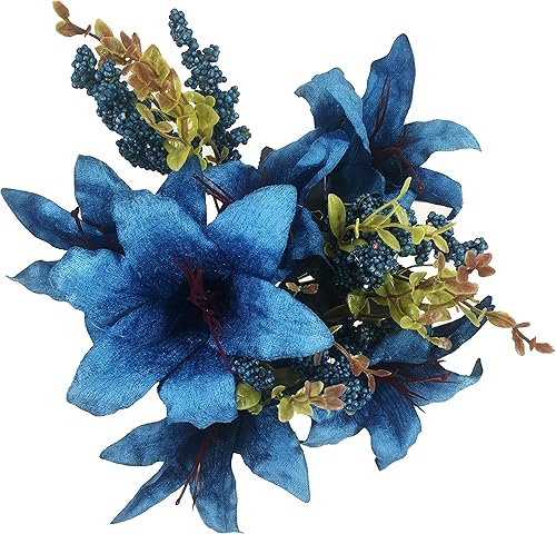 allgala - Ramo de flores artificiales vintage de tela grande de 40,64 a 20.0in con follajes y vegetación, para decoración del hogar, bodas, fiestas,