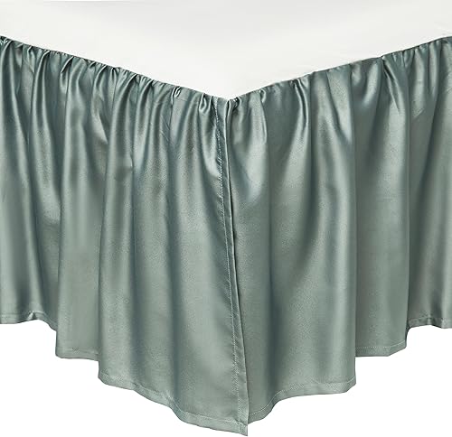 Miniatura 9 de Trinity - Juego de edredón de lujo de 7 piezas, edredón tradicional de medallón jacquard gris y verde con cojines decorativos y fundas de almohada,