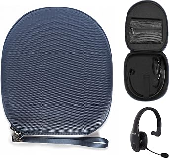 getgear Headset Case for VXI BlueParrott B450-XT, B450-XT -204010-C, B350-XT, B250-XTS, C400-XT, Mesh Pocket for Cable, Amplifier and Other Accessories Blue