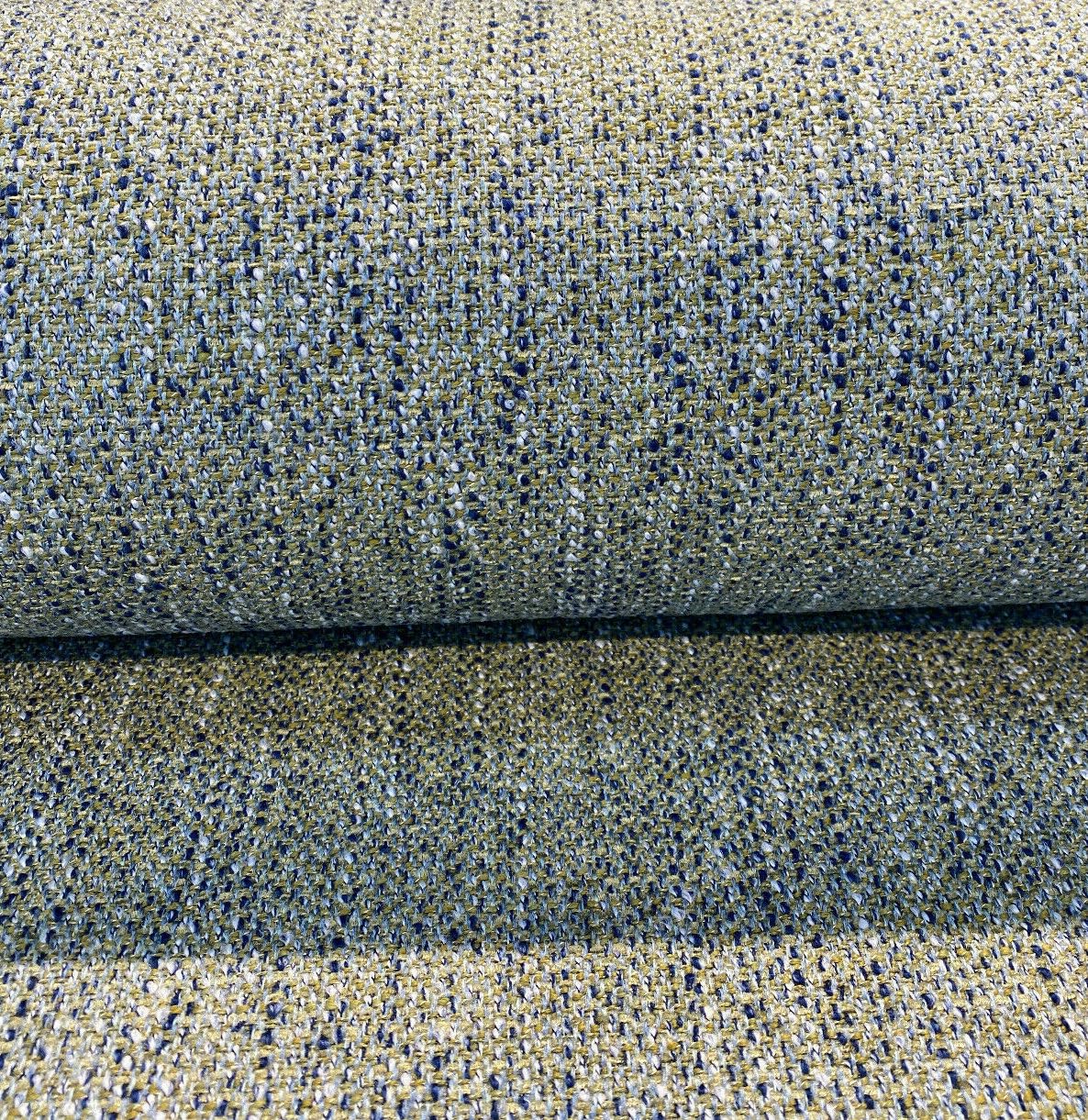 Fabricut Hampton Blue Green Marine Tweed Upholstery Fabric by The Yard