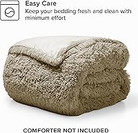 Vista 2 de Bare Home Funda de edredón de forro polar lanudo - Funda de edredón de felpa bohemia - Super suave y lujosa - Cierre de cremallera oculto - Ropa