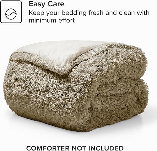 Miniatura 2 de Bare Home Funda de edredón de forro polar lanudo - Funda de edredón de felpa bohemia - Super suave y lujosa - Cierre de cremallera oculto - Ropa de