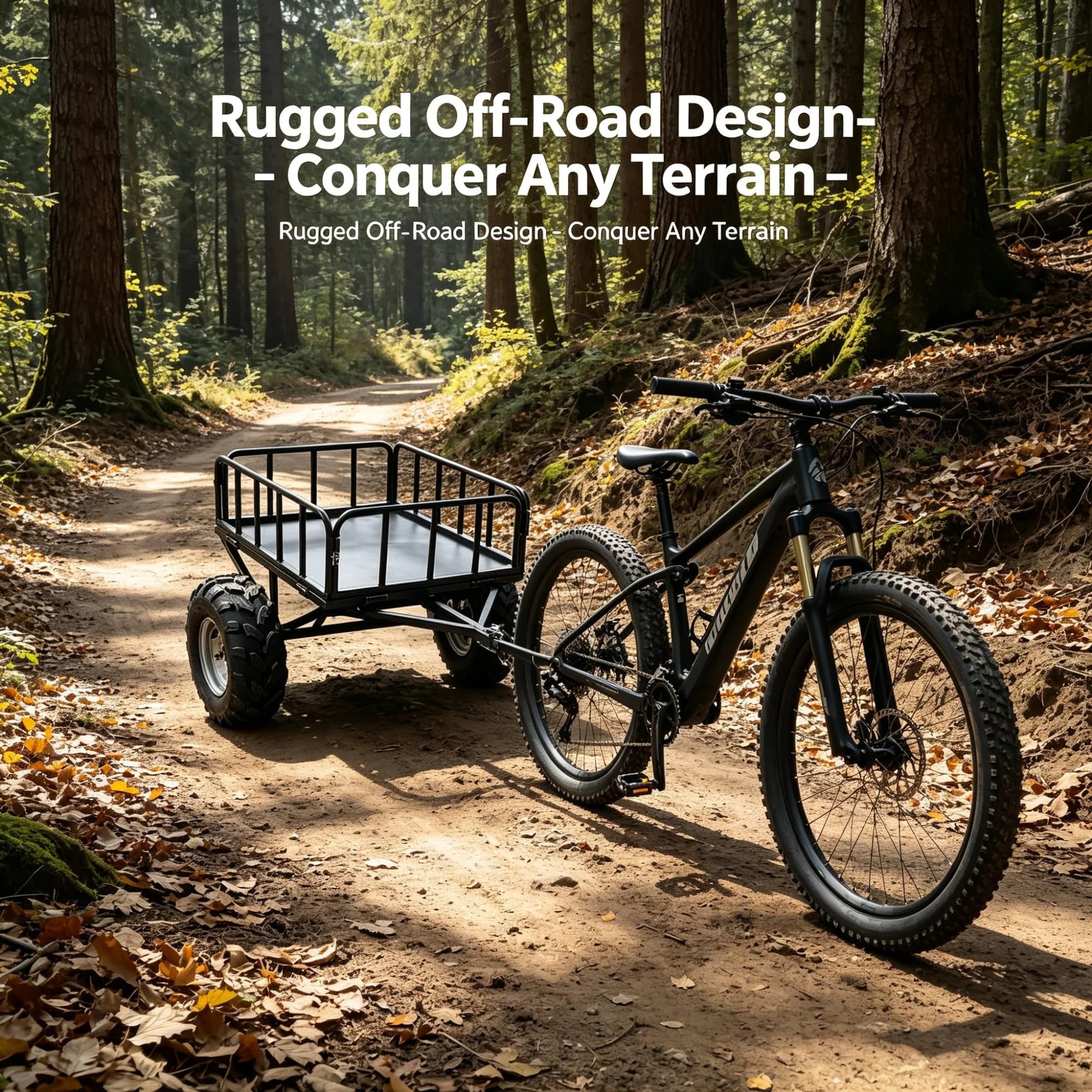 Remorque de Vélo à Roue Unique – Transporteur Tout-Terrain pour Vélos Électriques et Voyages