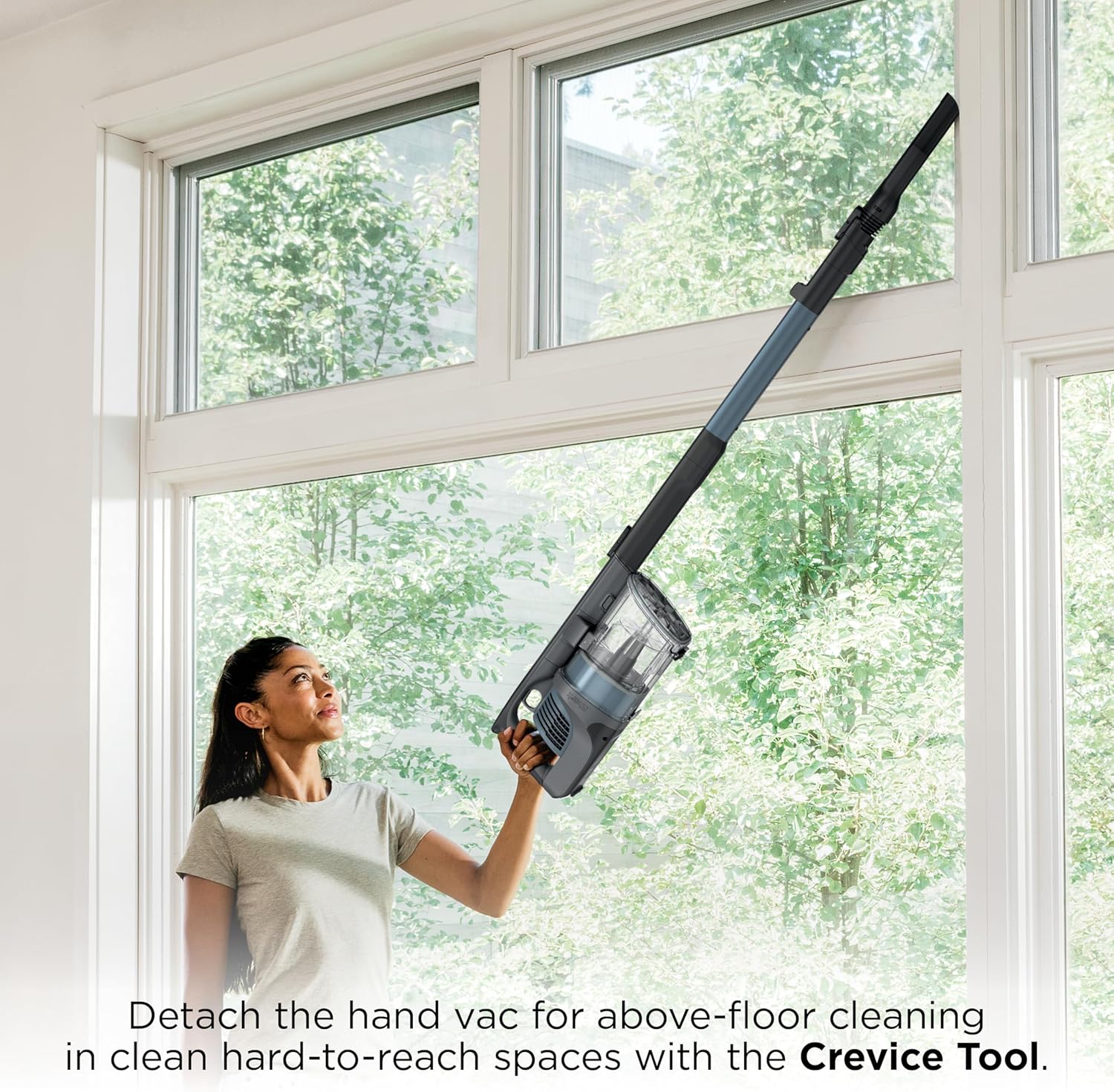 Shark Pet Cordless Stick Vacuum with XL Dust Cup, LED Headlights, Removable Handheld Vac, Crevice Tool, Portable Vacuum for Household Pet Hair, Carpet & Hard Floors, 40min Runtime, Ice Blue, IX141AMZ