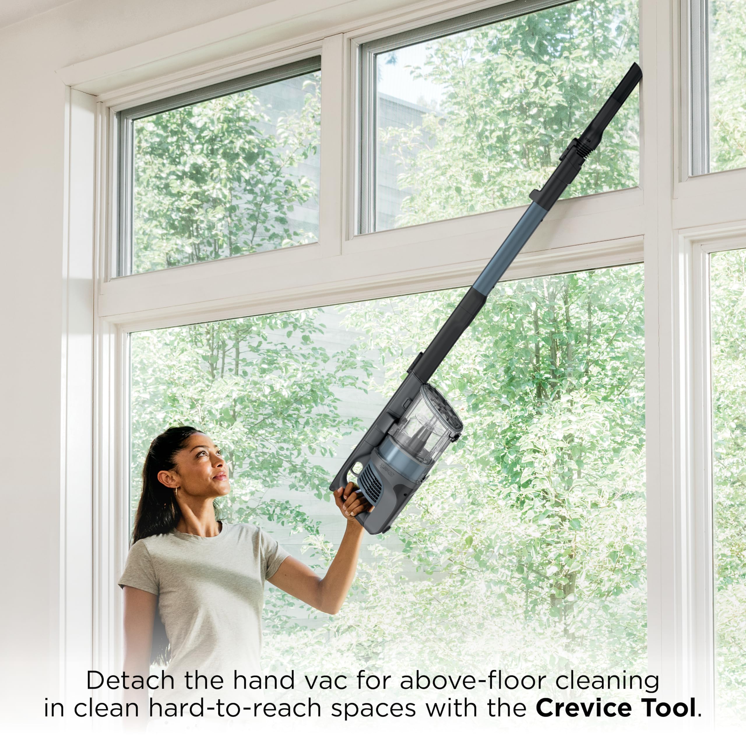 Shark | Pet Cordless Vacuum Cleaner | LED Headlights | Removable Handheld Vacuum for Pet Hair | Crevice Tool & Pet Multi-Tool Included | 40min Runtime | For Carpet & Hard Floors | Grey | IX141: Stick