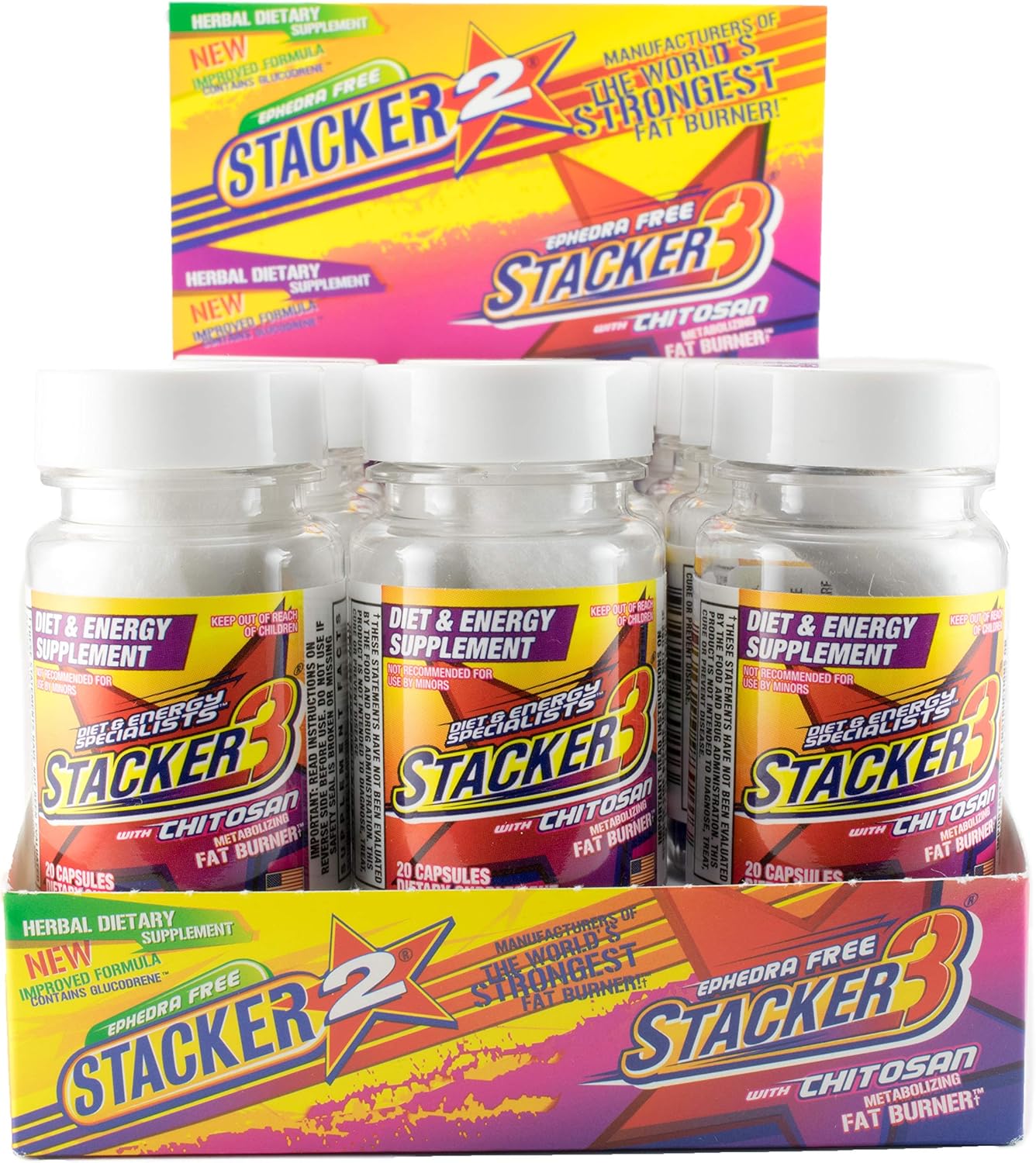 Buy Stacker 3 Metabolizing Fat Burner with Chitosan (12 Bottles) 20