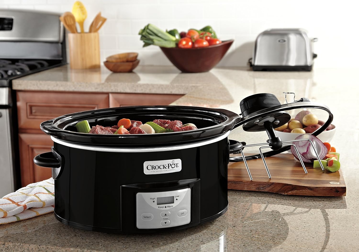 🔥 Crazy Deals Crock-Pot SCCPVC600AS-B 6-Quart Digital Slow Cooker with iStir Stirring System, Black, 6 Qt