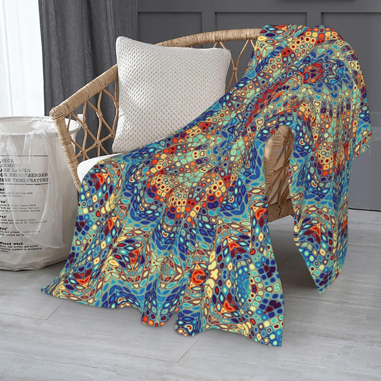 Mandala Blanket Gifts, Soft Flannel Throw Blanket for Couch, Bed, Travel, Living Room, Home Decor, Cozy Lightweight Warm Fluffy Fuzzy Blankets for Adults Women Girls (50×40 Inch, Mandala) - Image 2