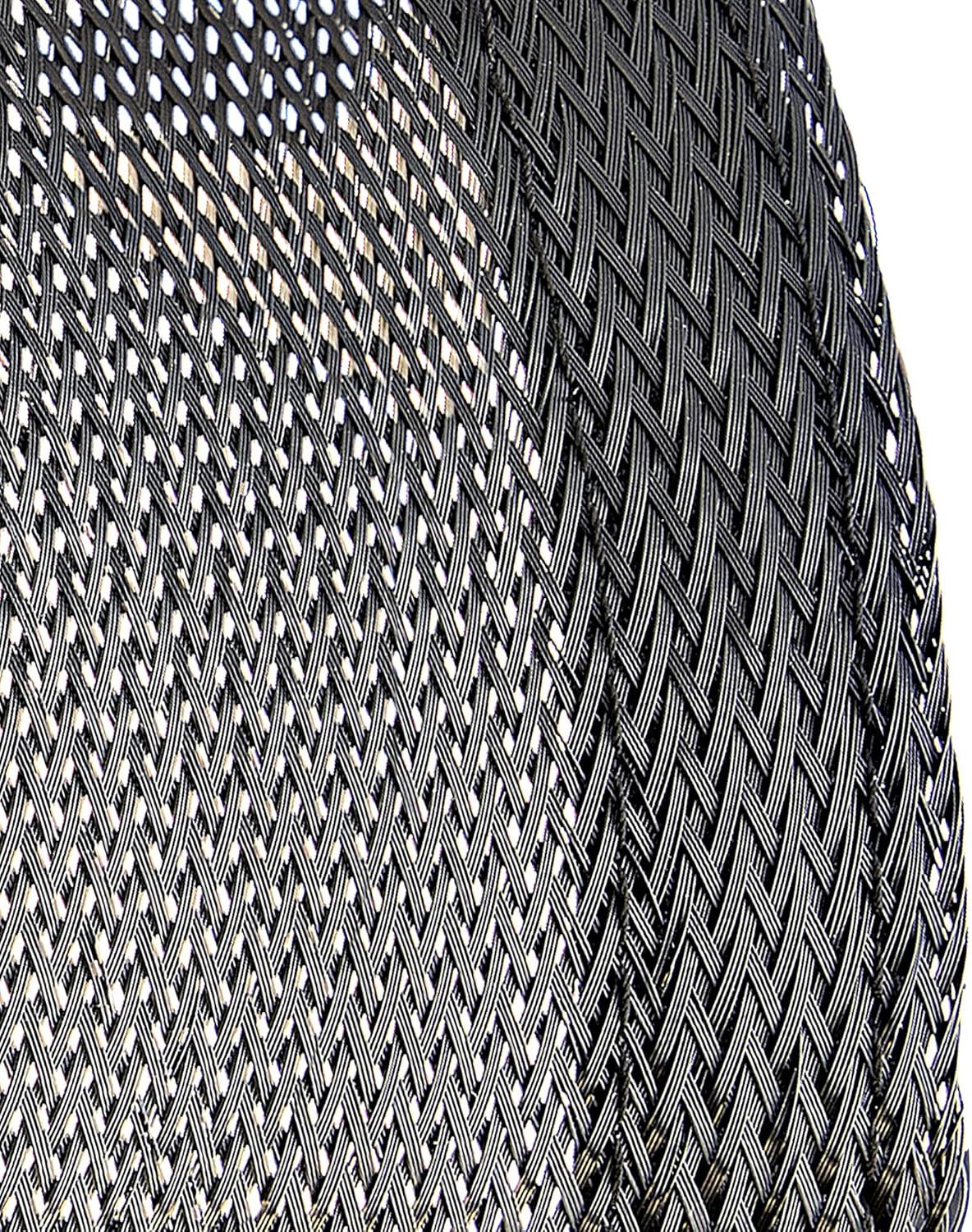 StarTech.com 10ft (3m) Cable Management Sleeve, Trimmable Heavy Duty Cable Wrap, 1.2" (3cm) Dia. Polyester Mesh Computer Cable Manager/Protector/Concealer, Black Cord Organizer/Hider (WKSTNCMFLX)