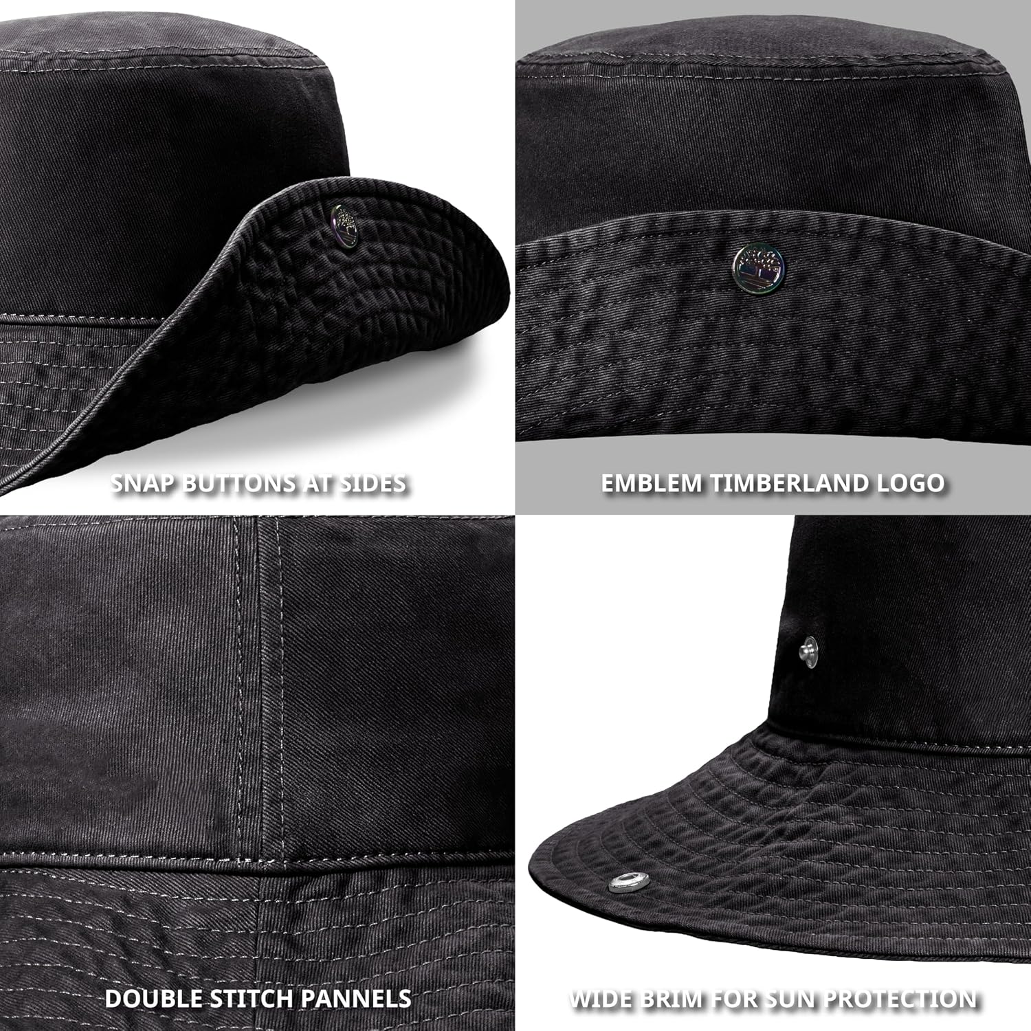 Timberland Snap Up Sun Hats for Women, Packable Bucket Hat, Wide Brim UV Protection for Outdoor Activities