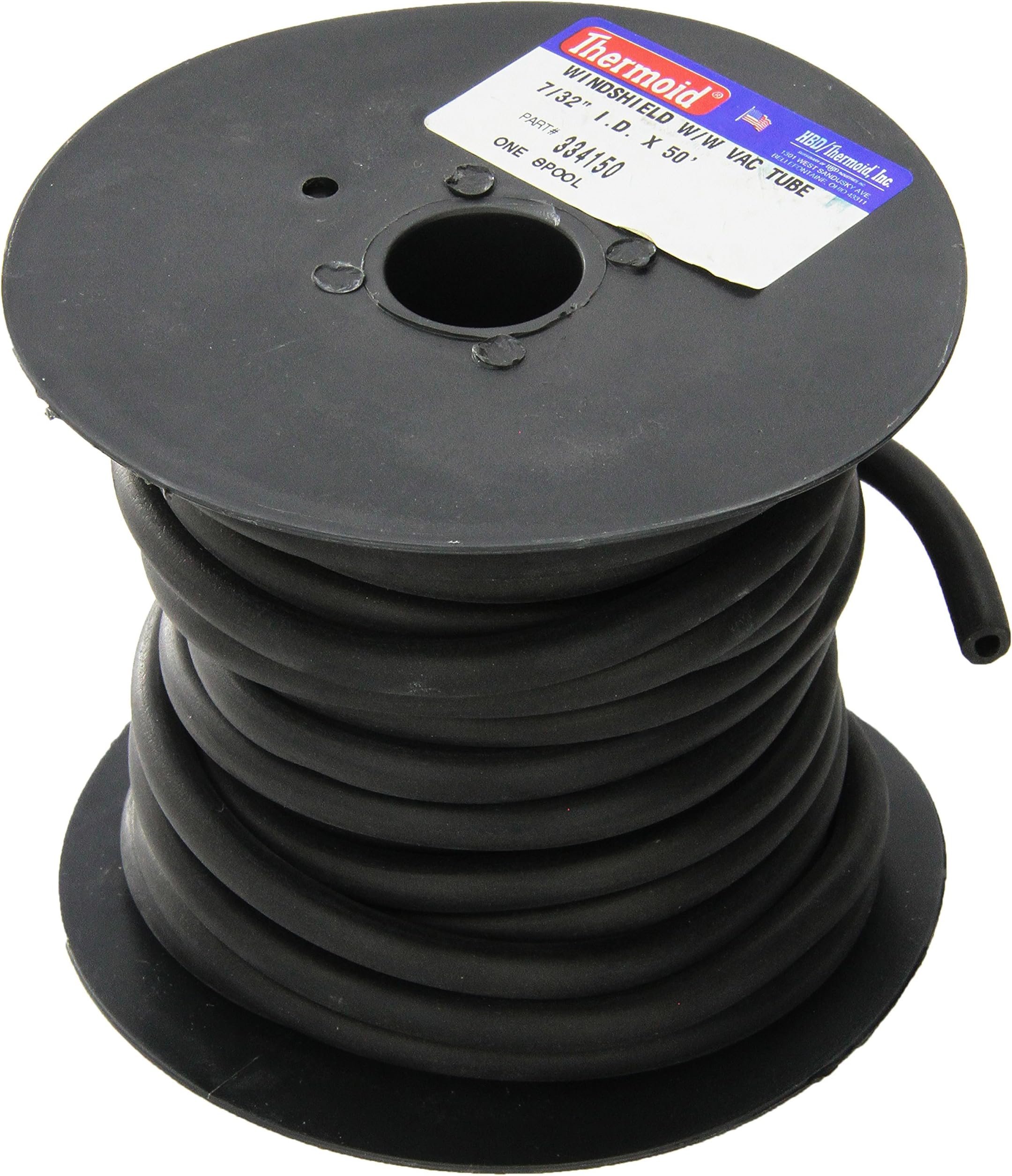 HBD 3341 Vacuum Hose, Black, 7/32" x 50'