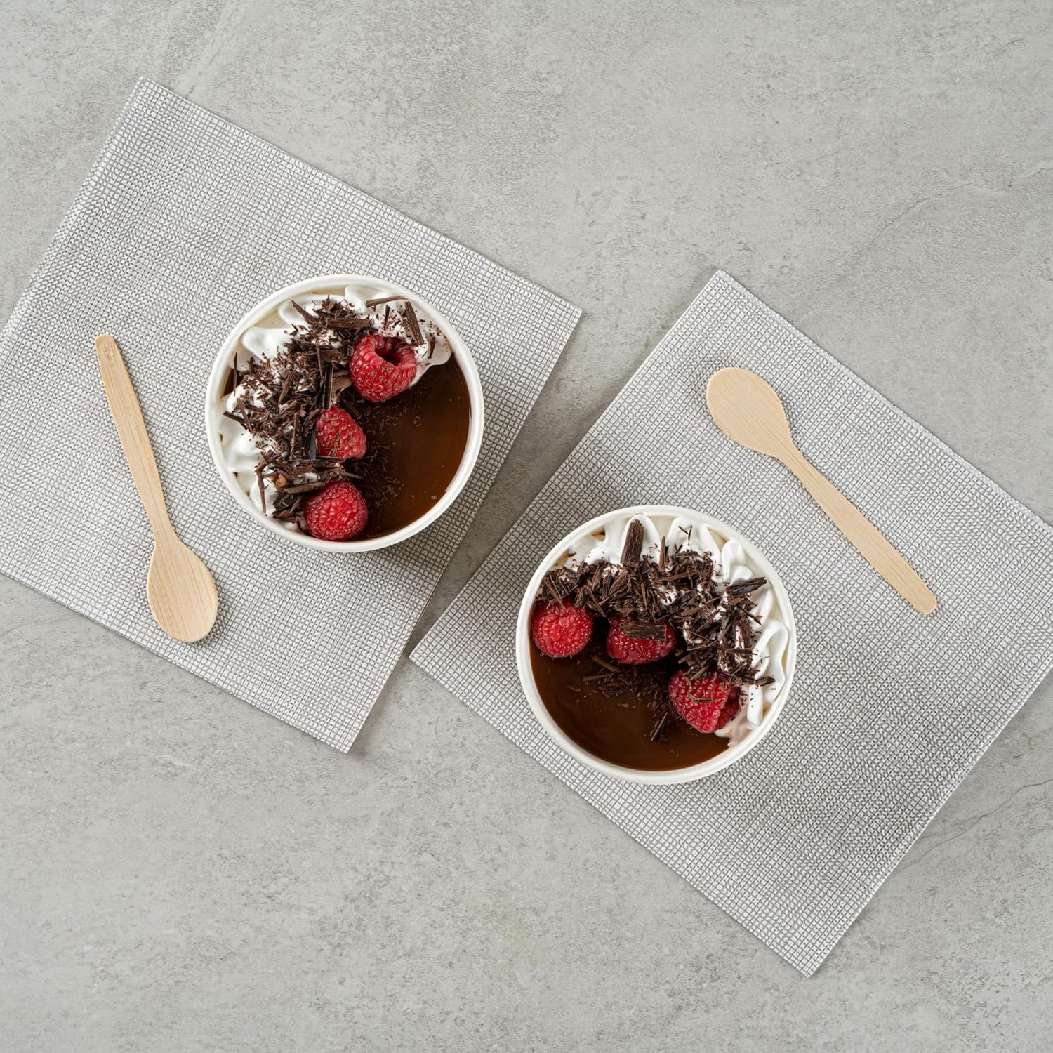 Restaurantware Coppetta 12 Ounce Dessert Cups, 200 Disposable Ice Cream Cups - Lids Sold Separately, Sturdy, Plaid Paper FroYo Bowls, For Hot And Cold Foods, Perfect For Gelato Or Mousse - Image 8