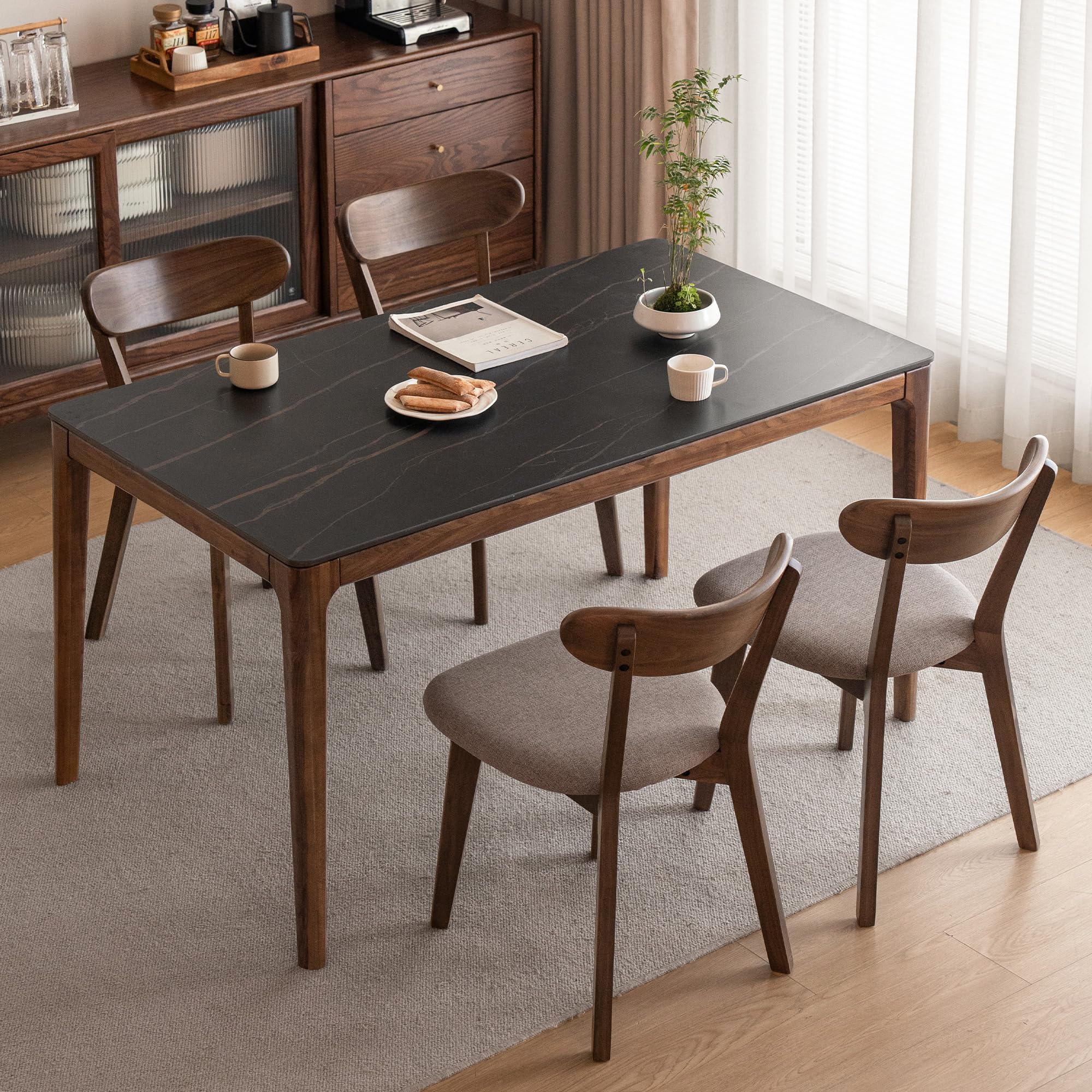 YESWOOD Esszimmerstuhl aus massiver Eiche Y00S12 Y28S08