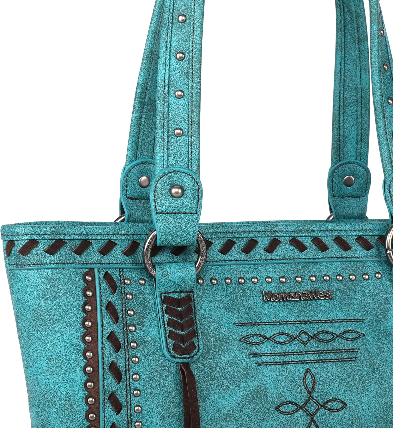 Montana West Spiritual Collection Western Tote Bag for Women Vegan Leather Shoulder Handbag with Wallet - Image 4