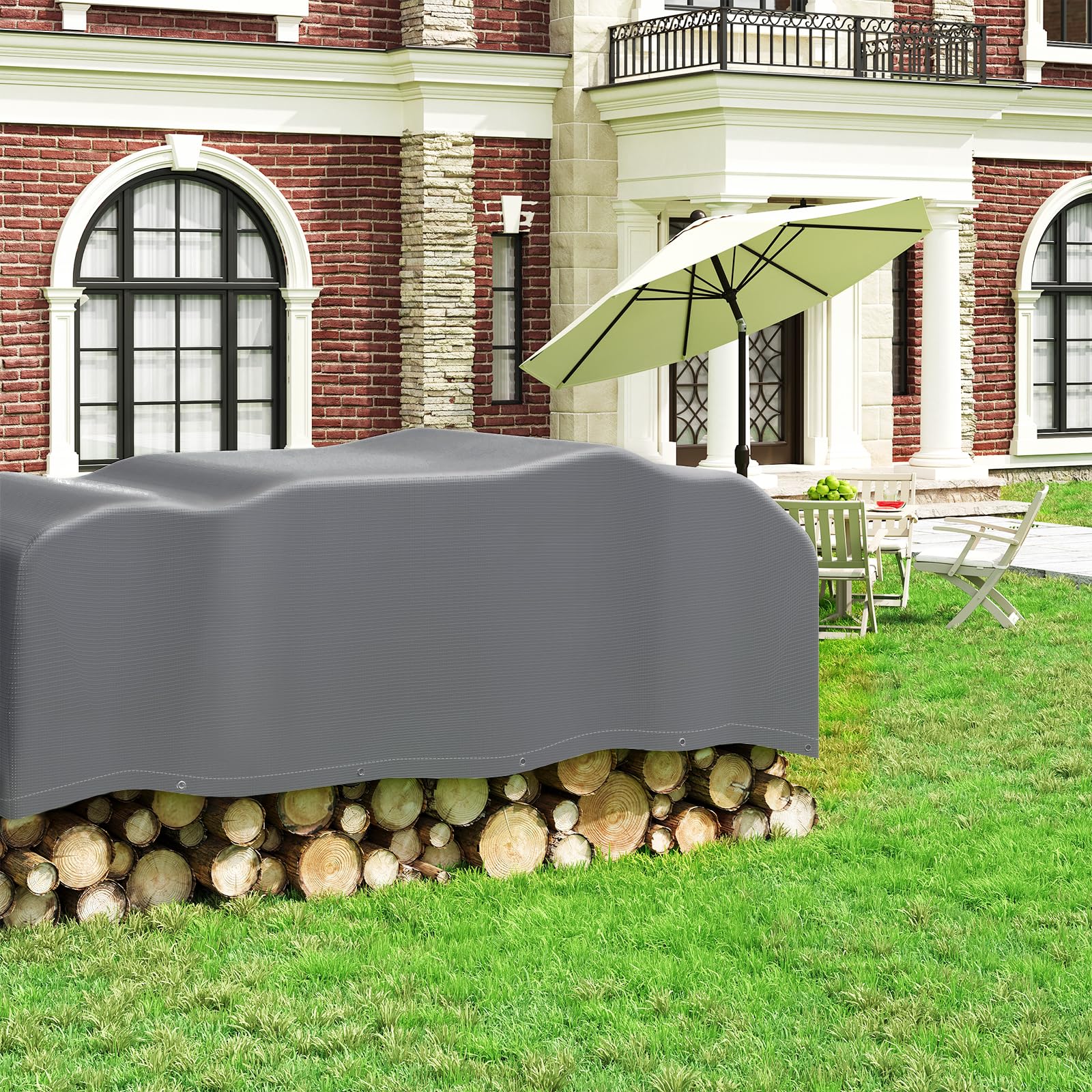 Laneetal Lona PVC Impermeable Ultra Resistente 4x6m Gris Oscuro