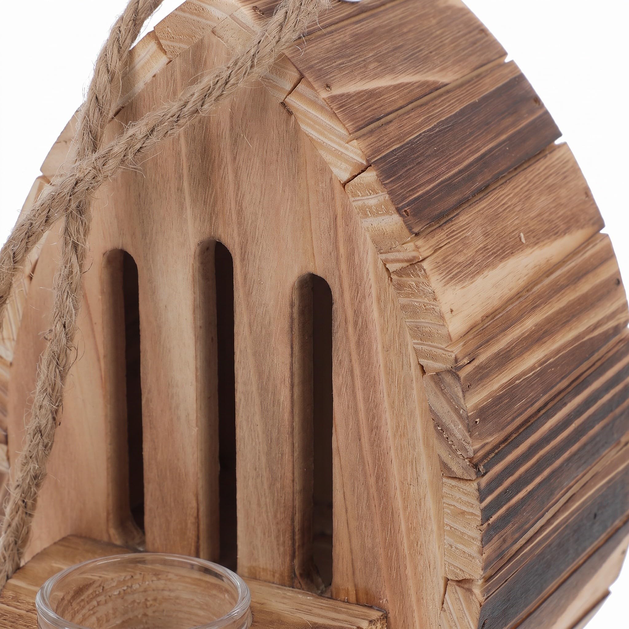 Veemoon 2er-Set Schmetterlingshäuser: Schmetterlingshäuser aus Holz mit Futterstelle – Hängende Gartendekoration – Nistkasten und Unterschlupf für Insekten, Schmetterlinge, Motten und Florfliegen