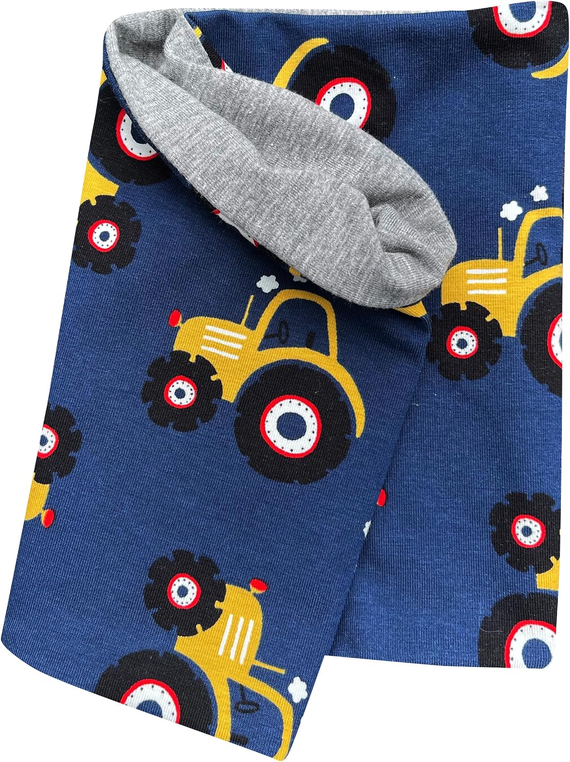 Wollhuhn Sciarpa Porta Bambini Grigio Trattore – Modello Tubolare Unisex, Morbida E Senza Cuciture
