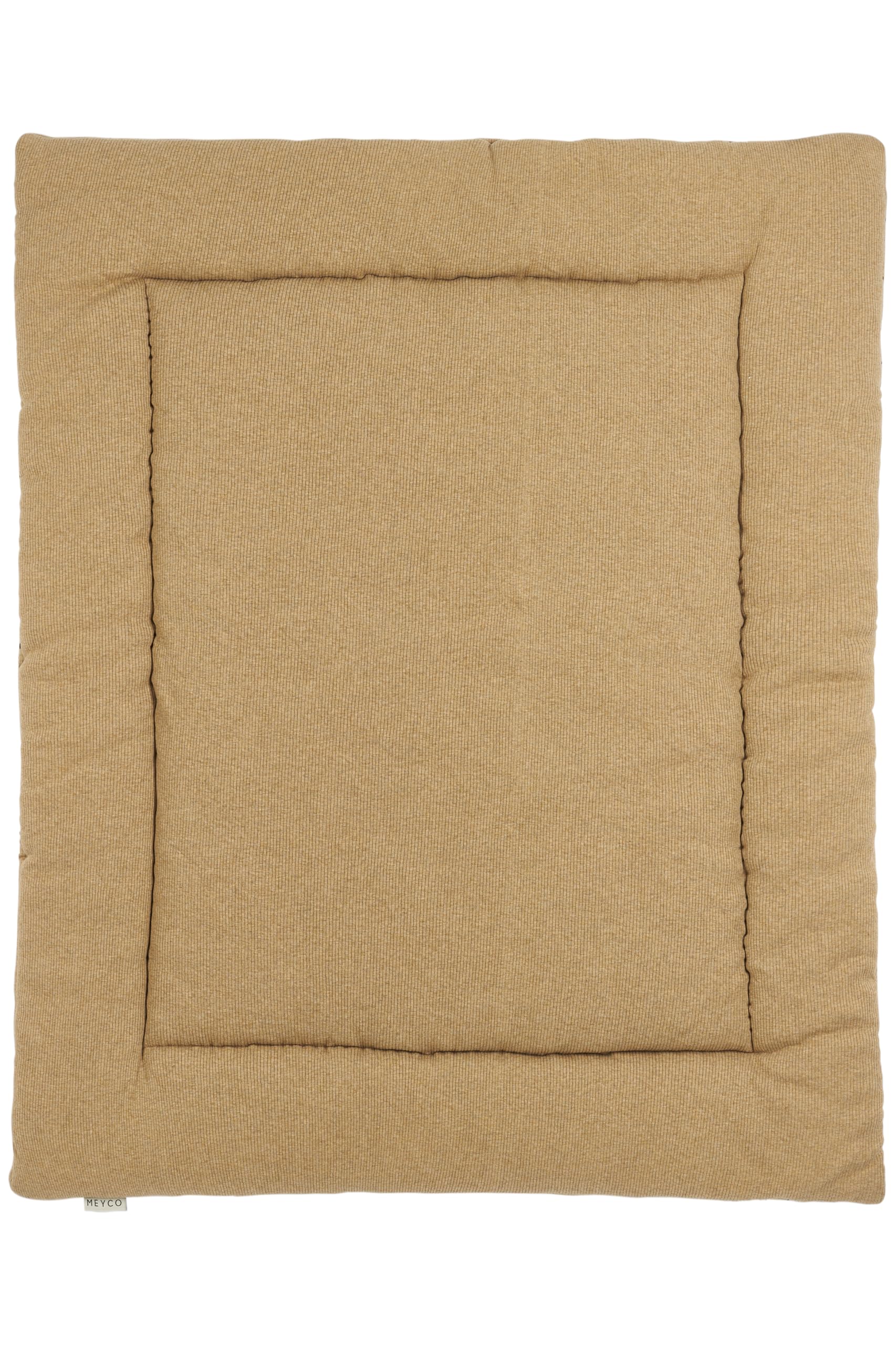 Meyco Laufgittereinlage Rib Mini Spot, Krabbelmatte Baby (80 x 100 cm, Babyzubehör, Spielmatte für Laufstall, hochwertige Babydecke), Toffee Melange