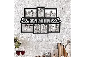 Lavish Home Family Collage Picture Frame: Preserve Precious Memories with Stylish Elegance