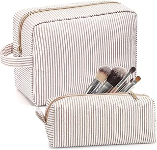 Sanwuta Juego de 2 bolsas de maquillaje de si...