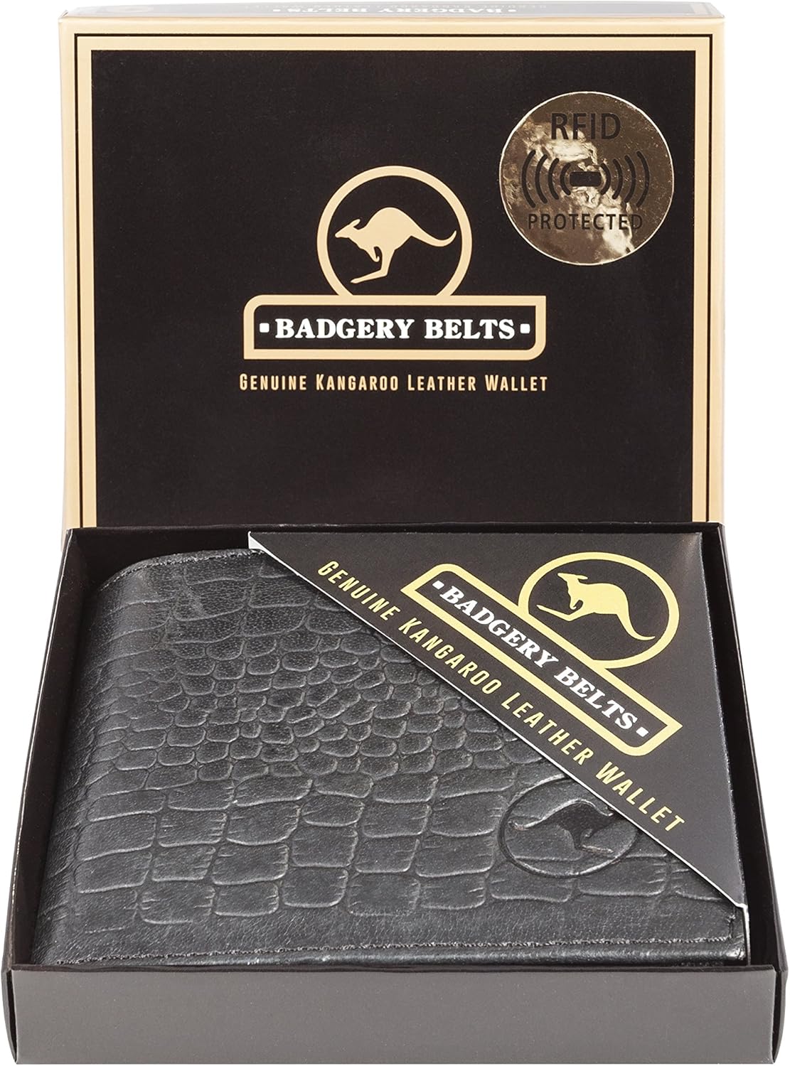 Kangaroo Leather Wallet RFID - 1 Fold