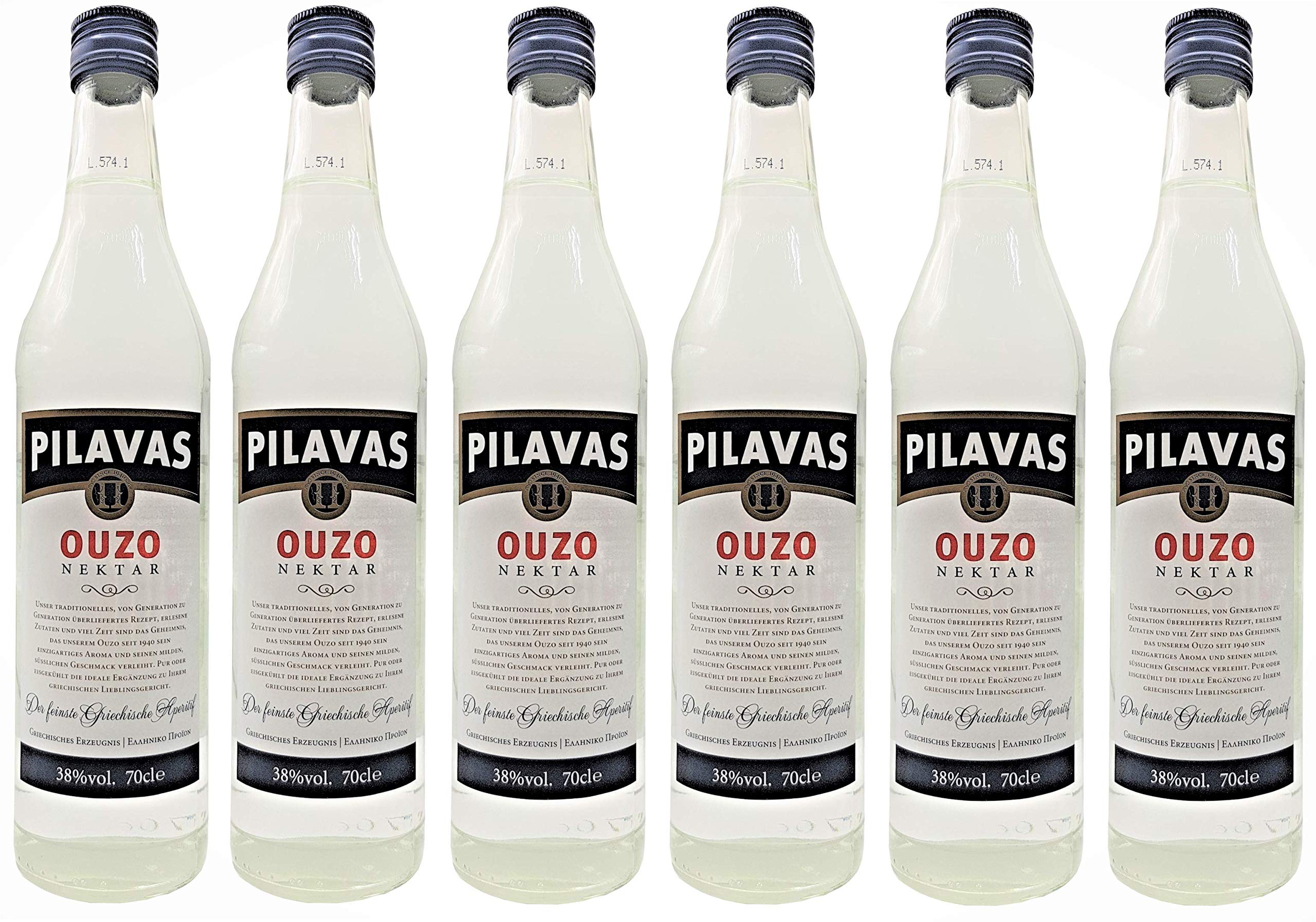 Pilavas Ouzo Nektar 38% Vol. 6 x 0,70l Griechisches Erzeugnis
