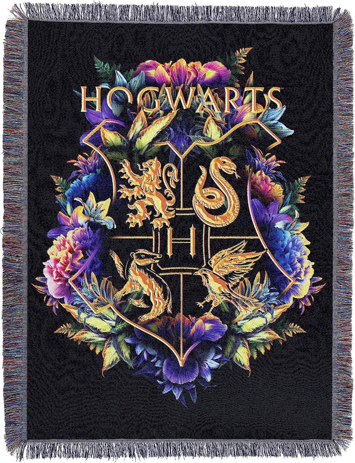 Harry Potter Northwest Throw Blanket, Polyester, School Foliage, 48 x 60 Inches