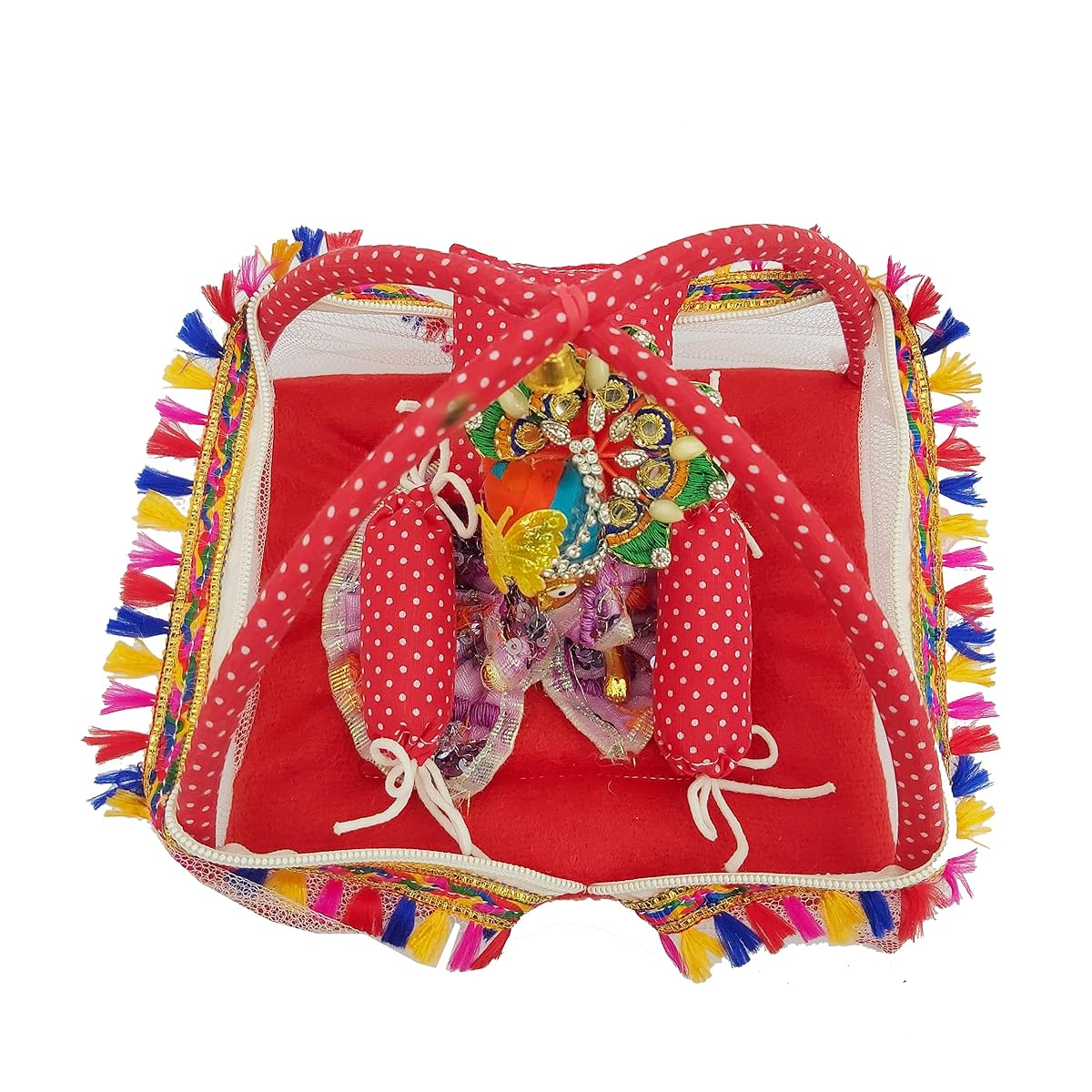 LMN CHILD CARE Laddu Gopal Kanah ji Comfortable Bed/Bister/Singhasan with