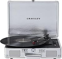 Vista 29 de Crosley CR8005F-GF Cruiser Plus - Tocadiscos de vinilo vintage de 3 velocidades con Bluetooth y maleta con altavoces integrados, diseño floral