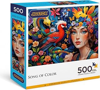 Song of Color | Premium Jigsaw Puzzle (500 Pieces) for Adults & Teens | Vibrant Floral Artwork | XXL Pieces | Brain Exercise, Stress Relief, Reduce Screentime |