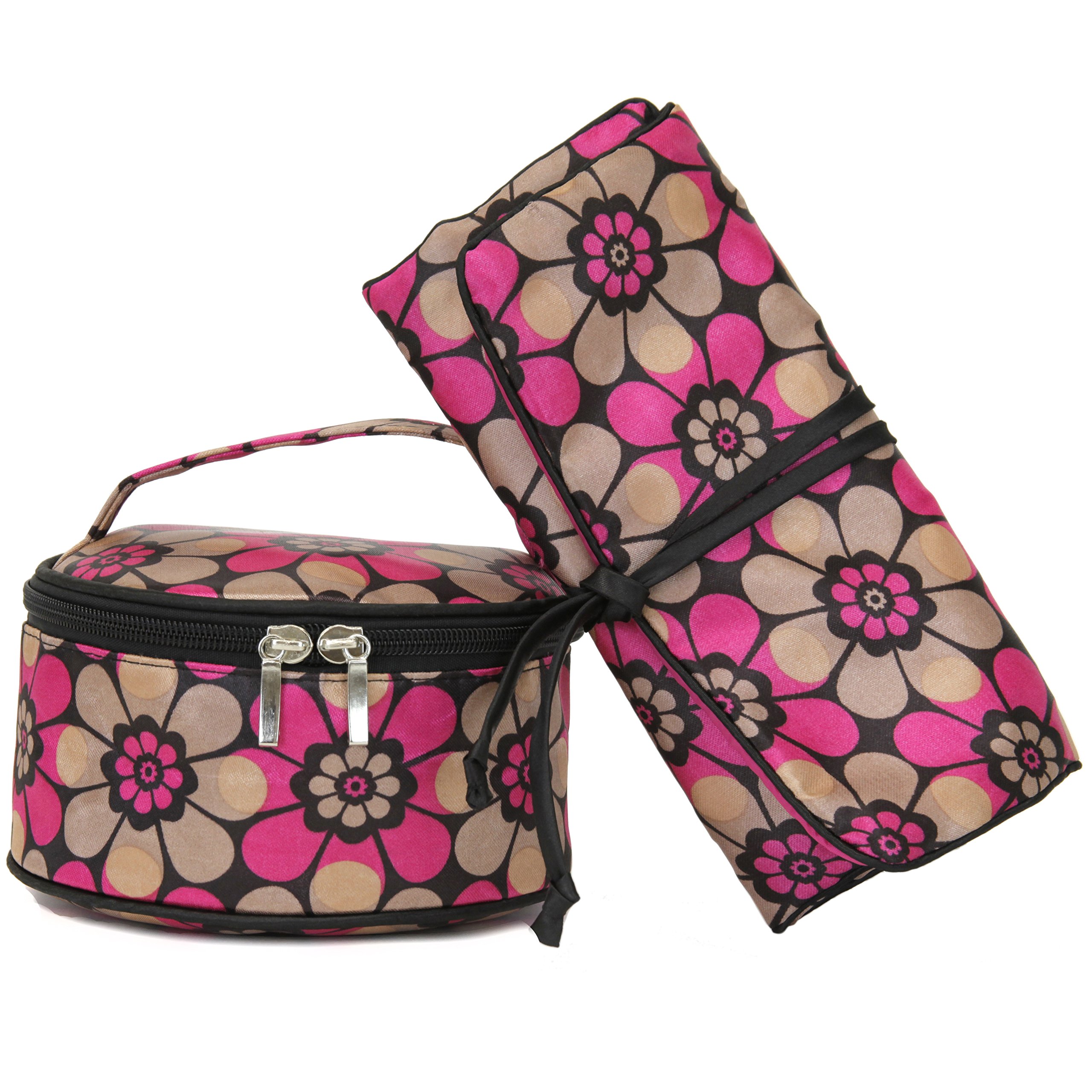 Bucasi Serena Jewelry and Makeup Travel Organizers (Pink)
