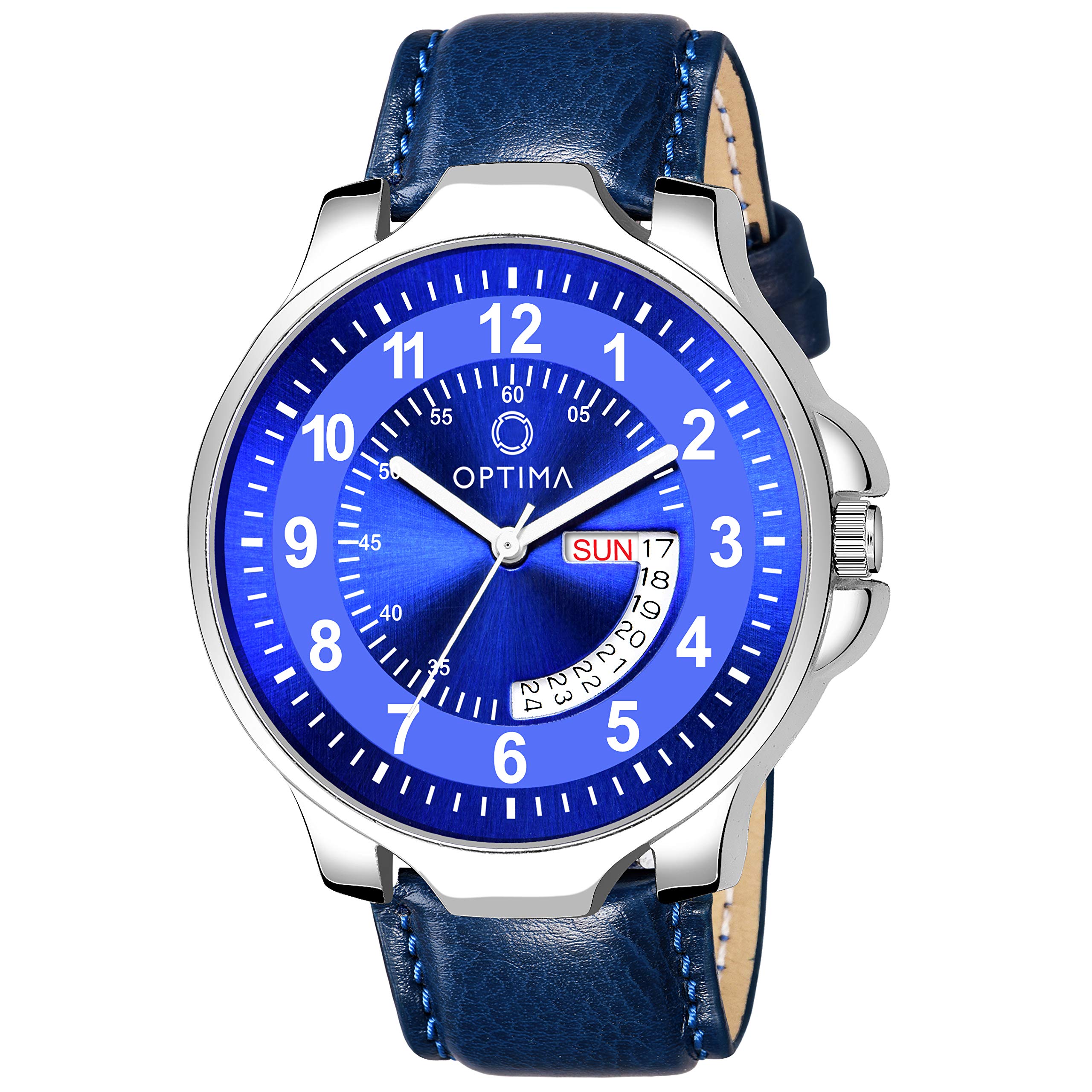 OPTIMA Watch Mens Fashion Water Resistant Sports Slim Analogue Quartz Stainless Steel Leather Watches Mens Bracelet (Blue) (B0822CXPTZ) Amazon Price History, Amazon Price Tracker