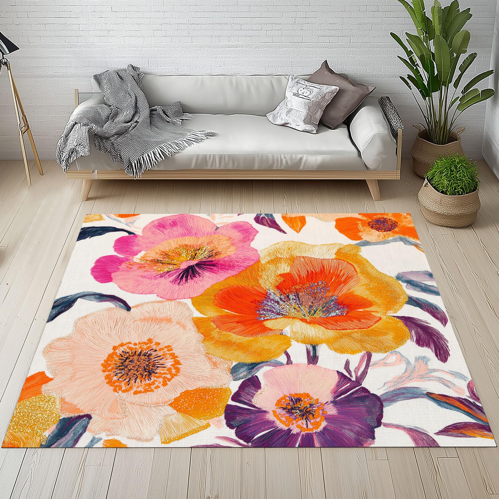 Tapis salon 160x230 cm oriental et lavable pour un intérieur bohème chic