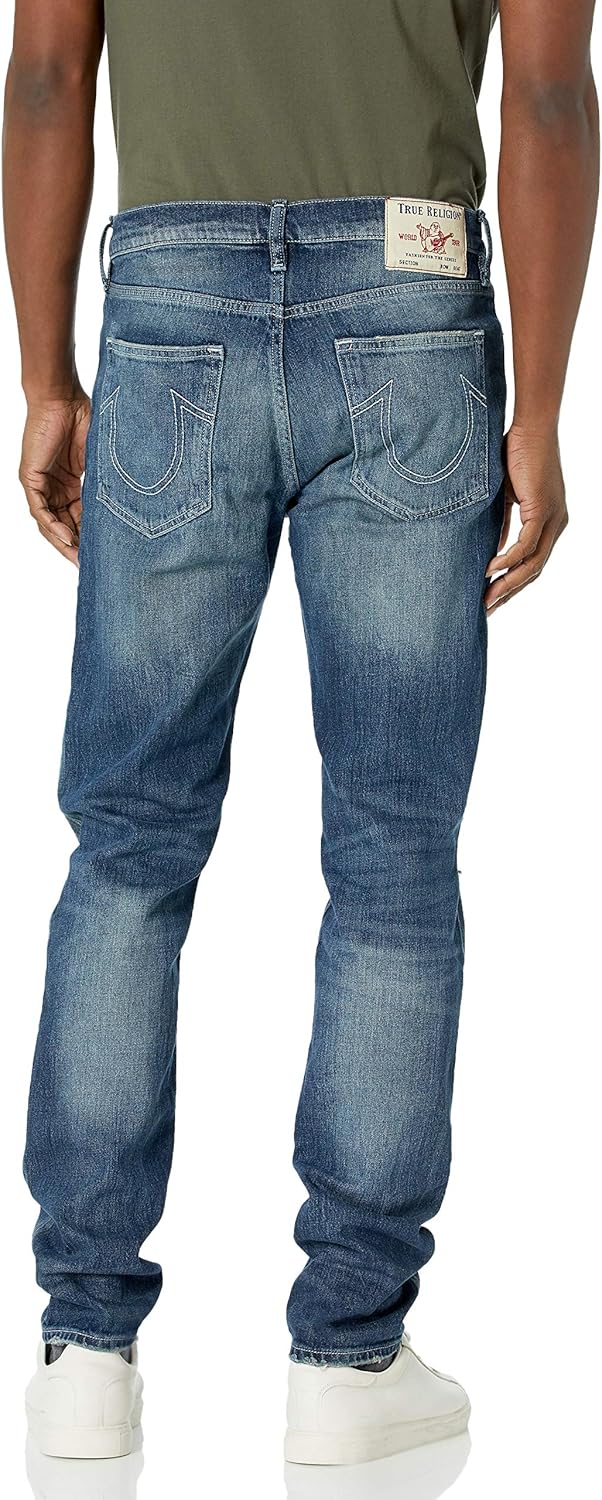 True Religion Men’s Ricky Straight Leg Jeans with Back Flap Pockets – Mens Jeans - Image 2