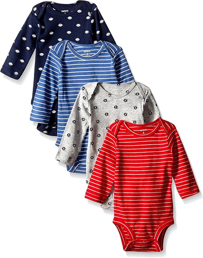 Carter%27s Baby,Clothing,Baby Girls 0-24m,Bodysuits & One-Pieces,Bodysuits Carter's Baby Girls' 4-Pack Long-Sleeve Bodysuits