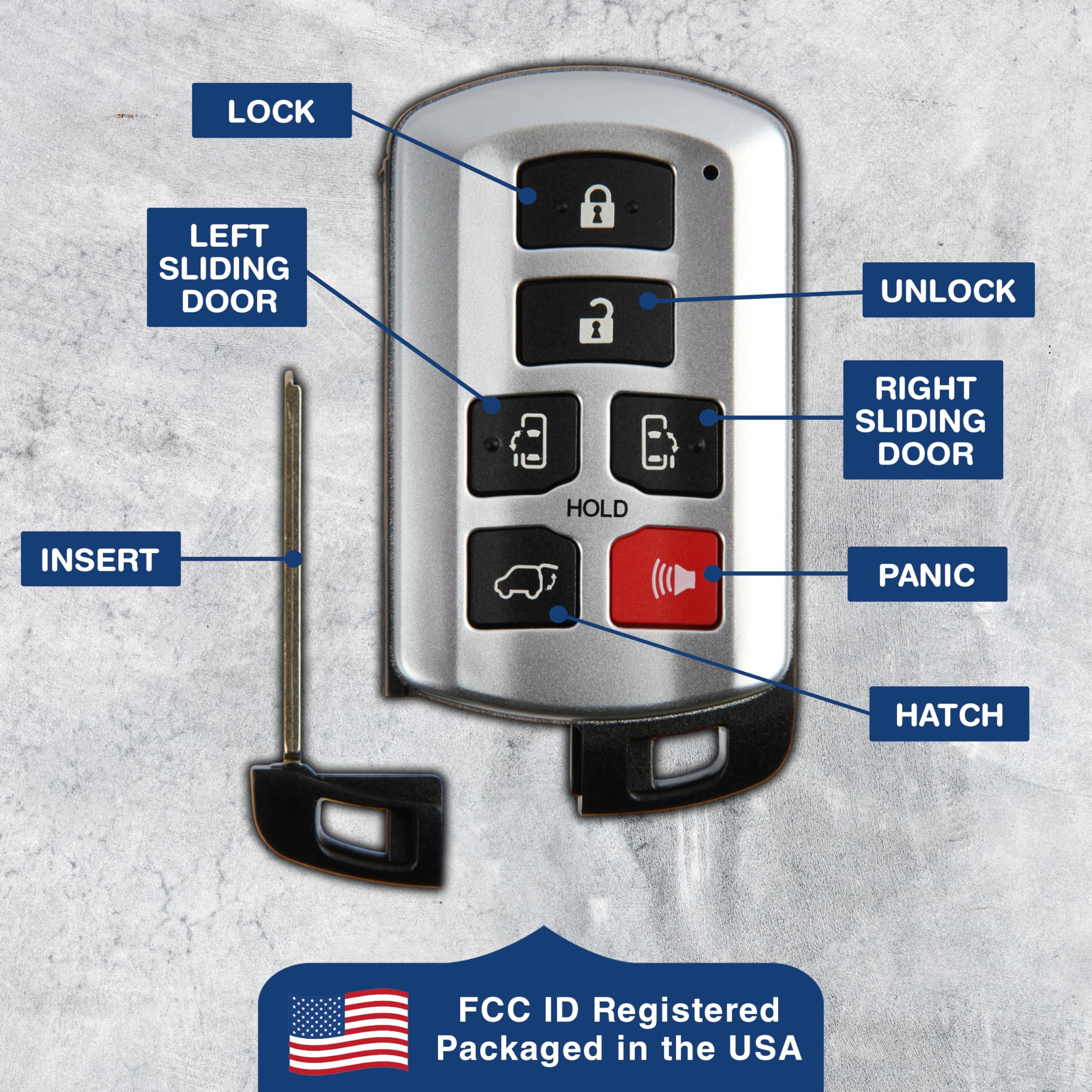 X AUTOHAUX 3-Button Smart Key Fob Replacement For Honda Fit 2015-2017 – KR5V1X, 313.8MHz, 47 Chip
