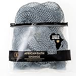 BELLANOMI African Exfoliating Net Sponge, Authentic, Ethically sourced from Nigeria, 45 inches Long, Back Scrubber for Daily use (Slate)