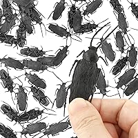 Vista 10 de Diueoly Cucarachas falsas, 200 piezas de cucarachas falsas realistas, divertidos juguetes de broma de plástico, falsos insectos de cucarachas