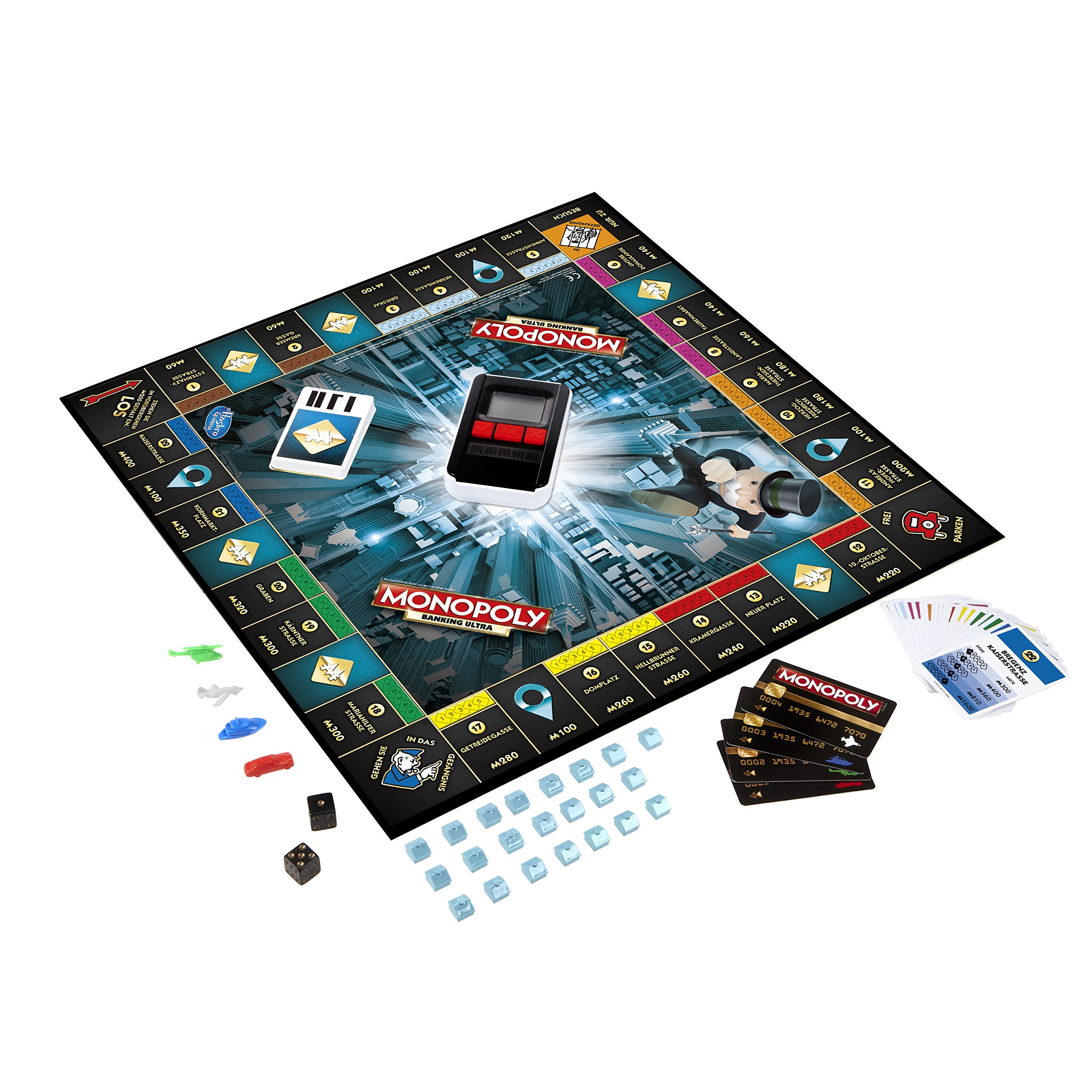 Hasbro Gaming B6677156 - Monopoly Banking Ultra österr. Version Familienspiel