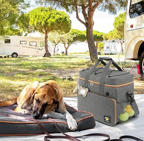 Miniatura 2 de Pmpete Bolsa de viaje para perros para viajar  Accesorios de viaje para perros de una semana o durante la noche con bolsillos multifunción, juego de