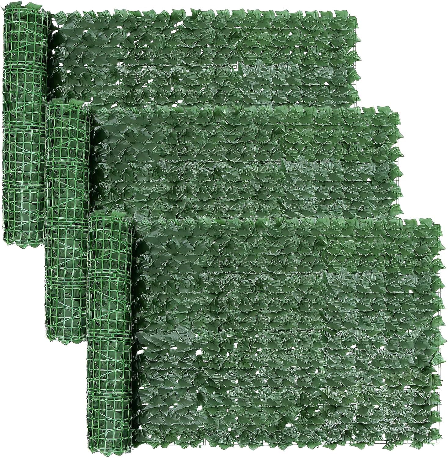 Artificial Ivy Garden Privacy Screen, 3PCS Balcony Leaves Fences Privacy Screen, Artificial Hedge Fence and Artificial Ivy Leaf Decoration for Vine Leaf Decoration, Wall Fence, UV Resistant(1 x 3 M)
