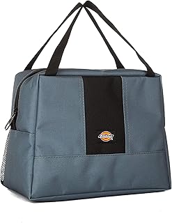 Dickies Insulated Lunch Bag Satchel for Girls School and Work, Thermal Reusable Office Lunch Box for Women (Charcoal)